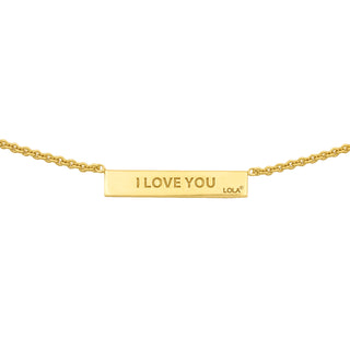 1-4-3 Necklace Gold Bar Small