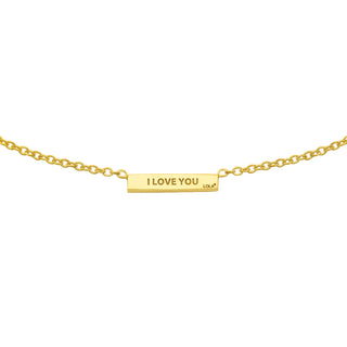 1-4-3 Necklace Gold Bar Medium