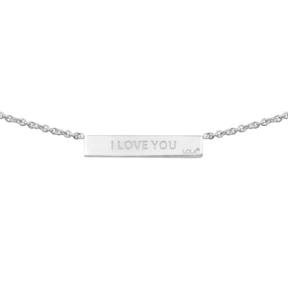 1-4-3 Necklace Silver Bar Medium