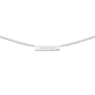1-4-3 Necklace Silver Bar Small