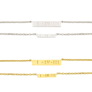 1-4-3 Necklace Gold Bar Small
