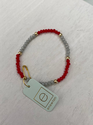 Gameday Flirty Presence Bracelet - Red / Grey