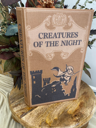MDF & Linen Halloween Themed Book Storage Boxes, Small - HX1938S
