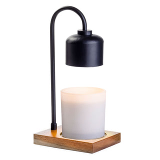Arched Candle Warmer Lamp - Black/Wood