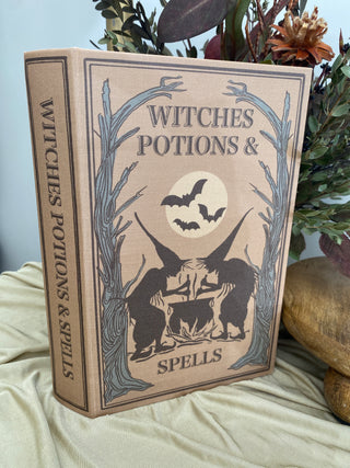 MDF & Linen Halloween Themed Book Storage Boxes, Med - HX1938M