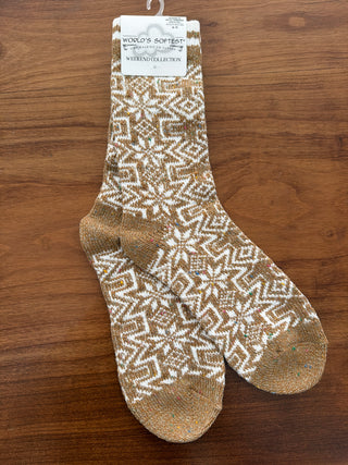 Geo Gingerbread 862 Holiday Confetti Crew- WS Sock