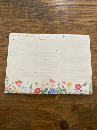 Strawberry Fields Meal Planner Notepad