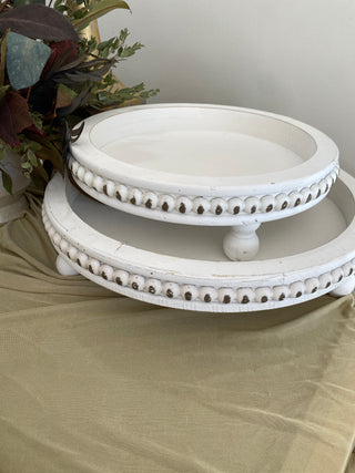 White Round Tray- Small