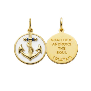 Anchor: The Gratitude Anchor All Gold Alpine White Small