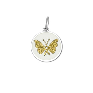American Cancer Society Butterfly Gold Alpine White Small