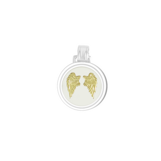 Angel Wings Heart Gold Alpine White Large