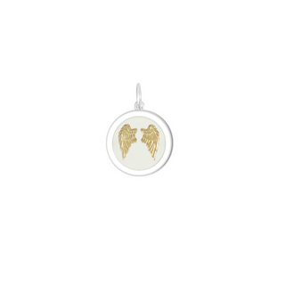 Angel Wings Heart Gold Alpine White Medium