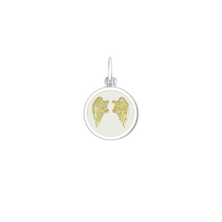 Angel Wings Heart Gold Alpine White Mini