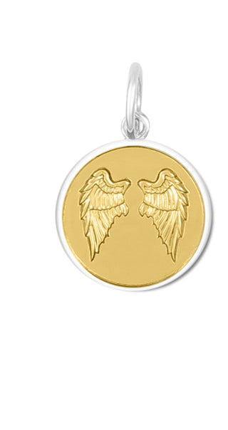 Angel Wings Heart Gold Center Small