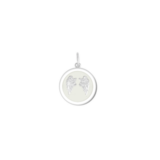 Angel Wings Heart Silver Alpine White Medium