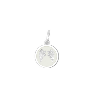 Angel Wings Heart Silver Alpine White Mini
