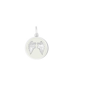 Angel Wings Heart Silver Alpine White Small