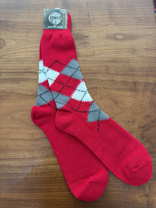 World's Softest 1904 Ragg Argyle Crew OS Crimson