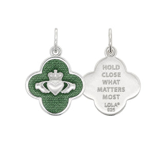 Claddagh Silver Sage Green Small
