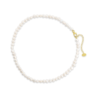 Choker Pearl Nugget Gold 5mm 16"