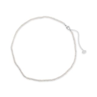Choker Pearl Petite Silver 4mm 16"