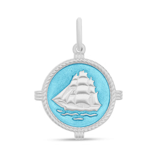 Clipper Ship Silver Light Blue Small