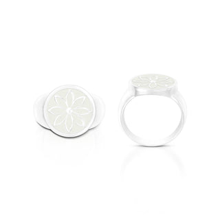Daisy Silver Alpine White 15mm Ring Size 6