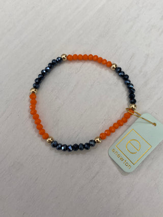 Gameday Flirty Presence Bracelet- Bright Orange/Navy