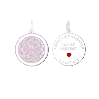 Father & Daughter Silver Flamingo Pink Medium