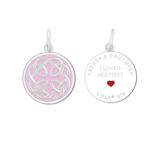Father & Daughter Silver Flamingo Pink Small