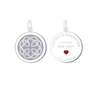 Father & Daughter Silver Lavender Medium