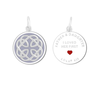 Father & Daughter Silver Lavender Small