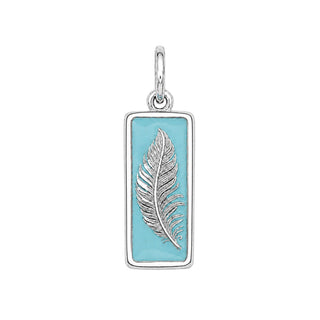 Feather Silver Robin's Egg Blue Medium