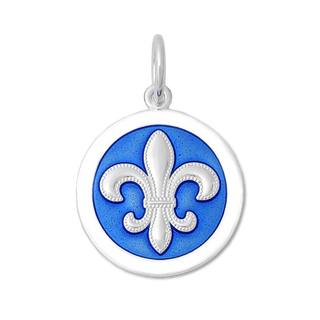 Fleur De Lis Silver Periwinkle Medium