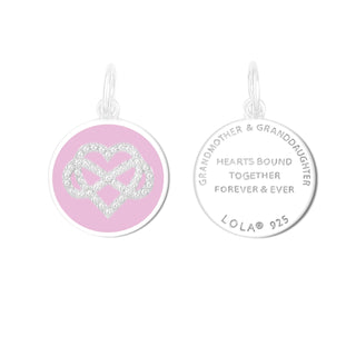 Grandmother & Granddaughter Silver Flamingo Pink Small