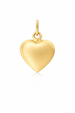Puffy Heart Gold Tag Large