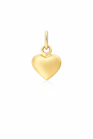 Puffy Heart Gold Tag Small