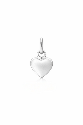 Puffy Heart Silver Tag Small