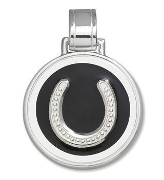Horseshoe Silver Black Large