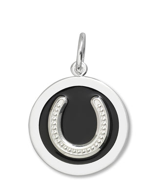 Horseshoe Silver Black Medium