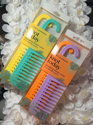 Lemon Lavender Knot Today Detangling Shower Comb