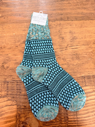 Gallery Textured Crew Woodland Socks