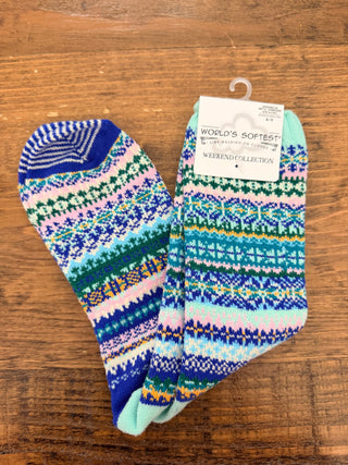Nordic Crew Mint Socks