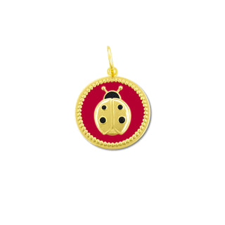 Ladybug All Gold Ruby Small