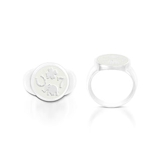 Lucky You Silver Alpine White 15mm Ring Size 6