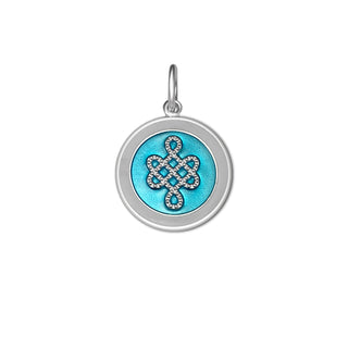 Mother & Daughter Silver Blue Sea Medium
