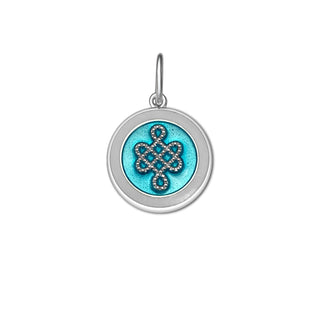 Mother & Daughter Silver Blue Sea Small