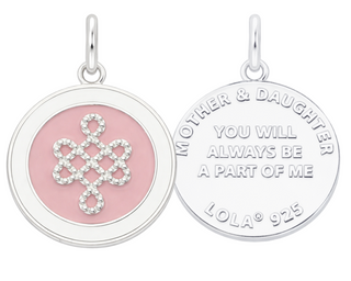 Mother & Daughter Silver Flamingo Pink Medium