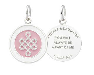 Mother & Daughter Silver Flamingo Pink Small