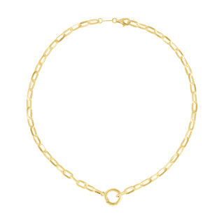 Necklace Infinity Clasp 5mm Gold 18"